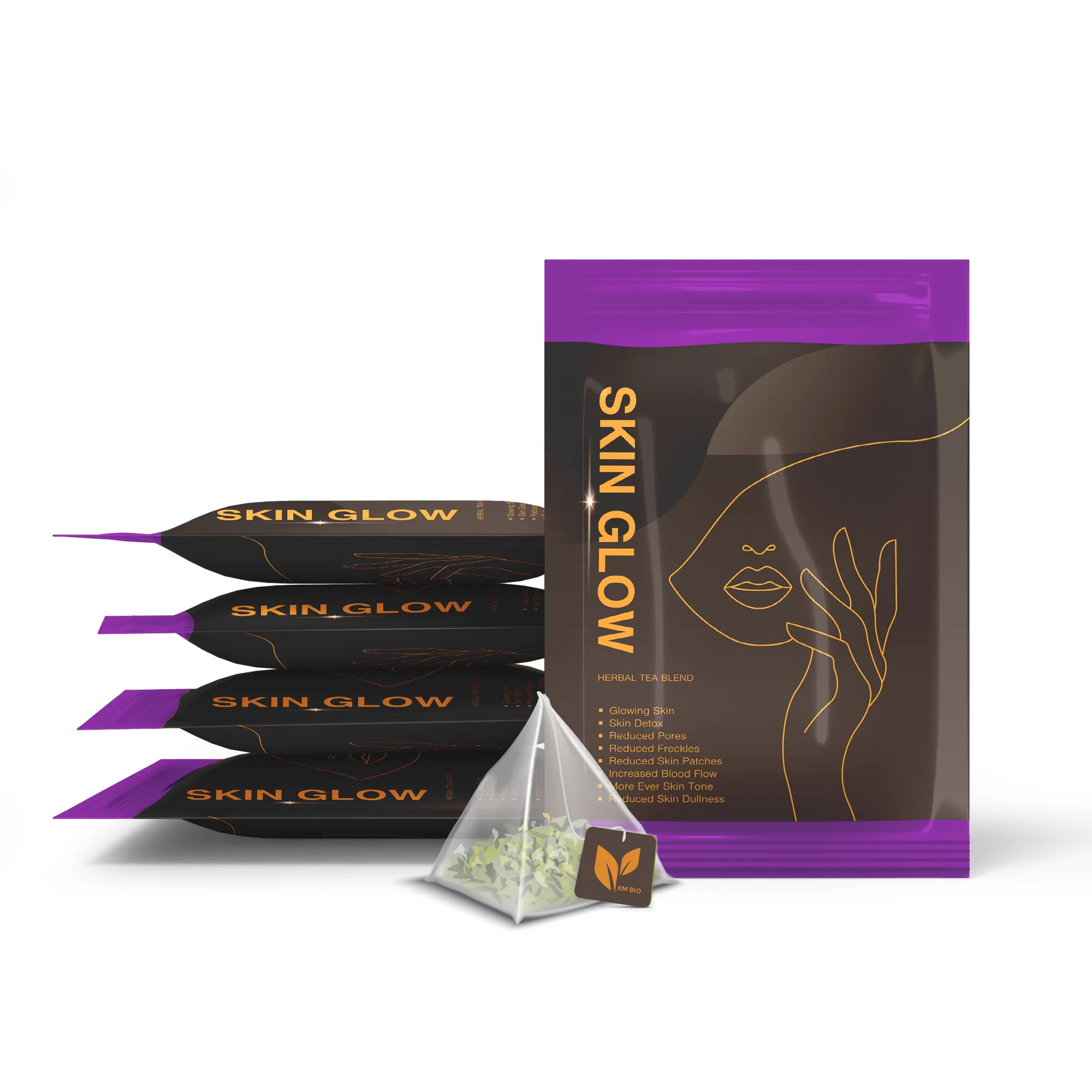 Private Beauty Herbal Tea With Hibiscus And Rosehip Skin Glow Tea For Inner Glow