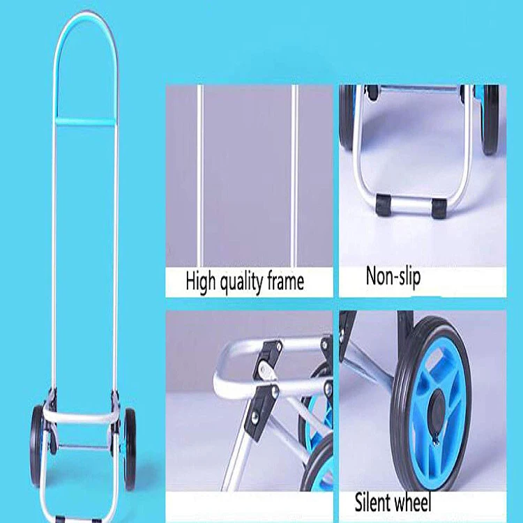 High Quality Waterproof Eco Bag Lightweight Wheeled Shopping Foldable Cart Foldable Push Cart Luggage Bag With Wheels