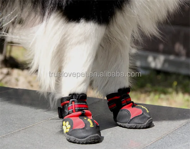 Dog boots waterproof fashion shoe with reflective tape feet covered claw covers shoes dog