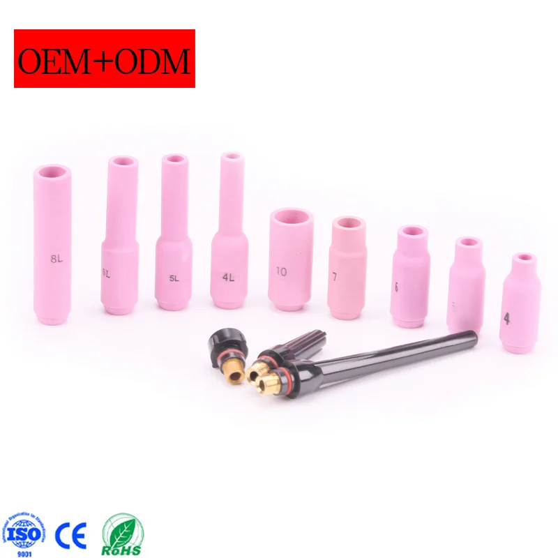 CNAWELD 10N50 10N49 10N48 10N47 10N46 10N45 10N44  10N50L 10N49L 10N48L Ceramic Nozzle Cup 10N series Tig Alumina Nozzle