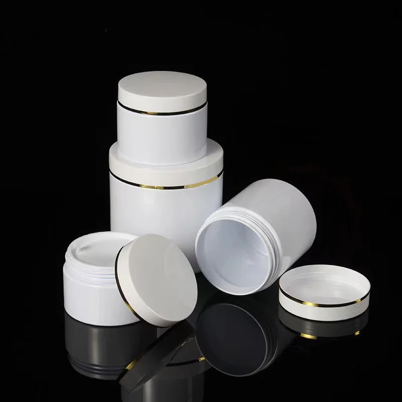 100g 150g 250g 300g 500g пусто ПЭТ пластиковые косметические баночки для крема белого и черного цвета на заказ маска ухода за кожей контейнер упаковки