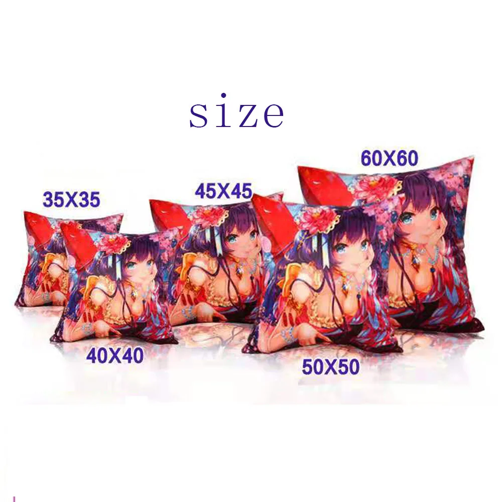 Manufacturer square shape digital printing sleeping pillow, custom shape pillow anime