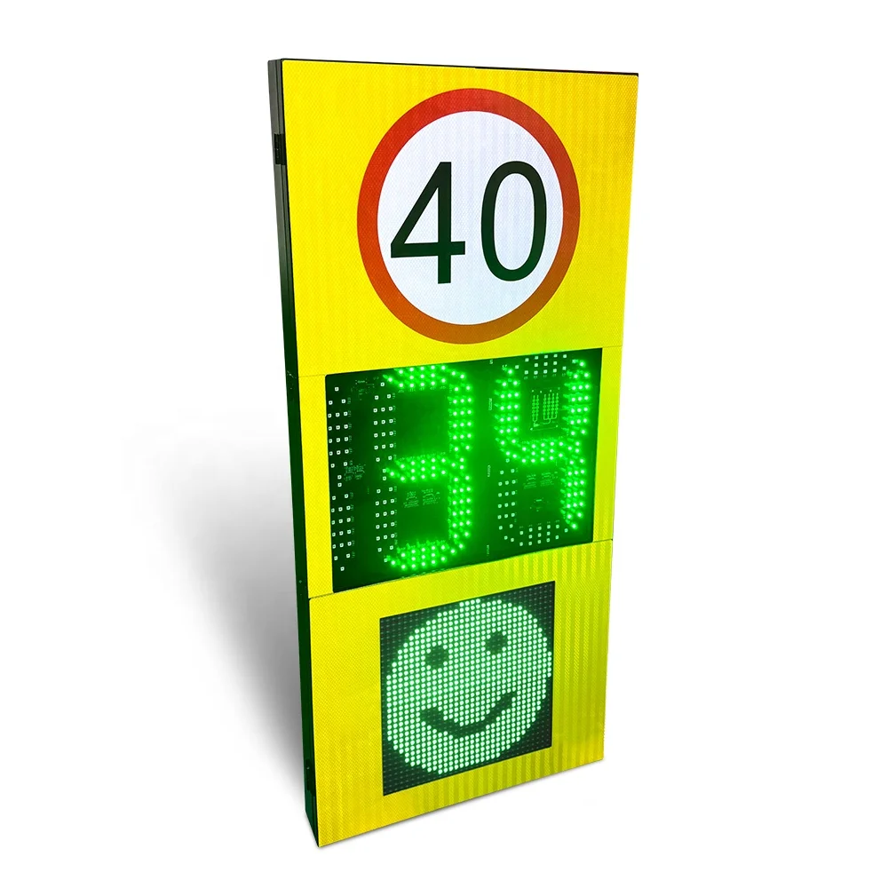 radar feedback sign / 2 and half digit with face light speed radar limit sign Hot sales the Middle East