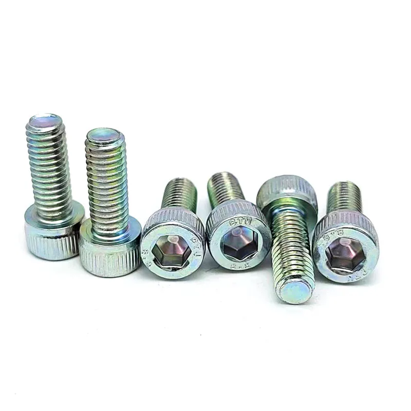 factory price alloy steel high grade hex socket cap screw 12.9 trivalent color zinc DIN912
