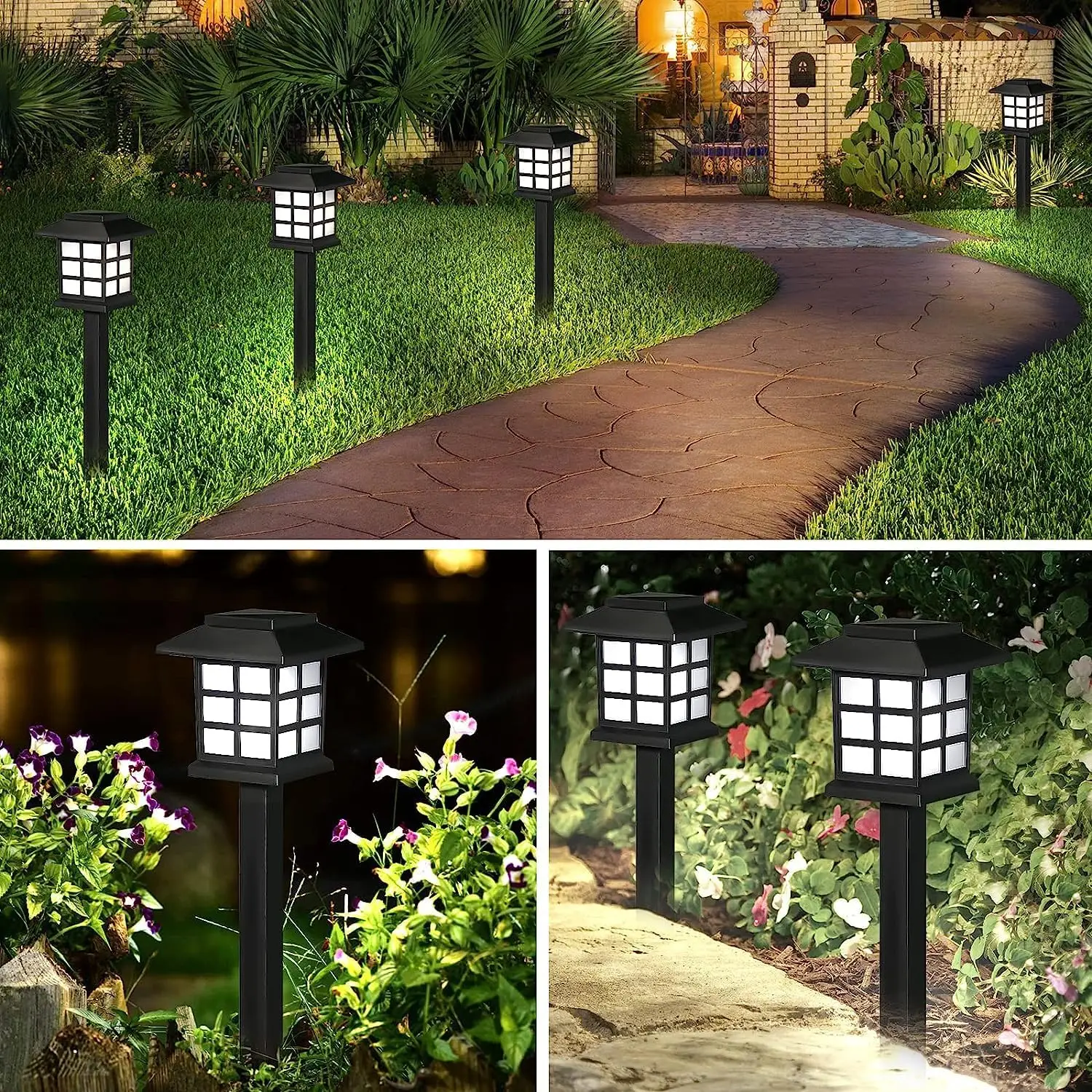 Solar Outdoor Lights  Square Shaped  Gift Gadget Solar Powered Landscape lighting Stake pathway Oriental Solar Outdoor Lights
