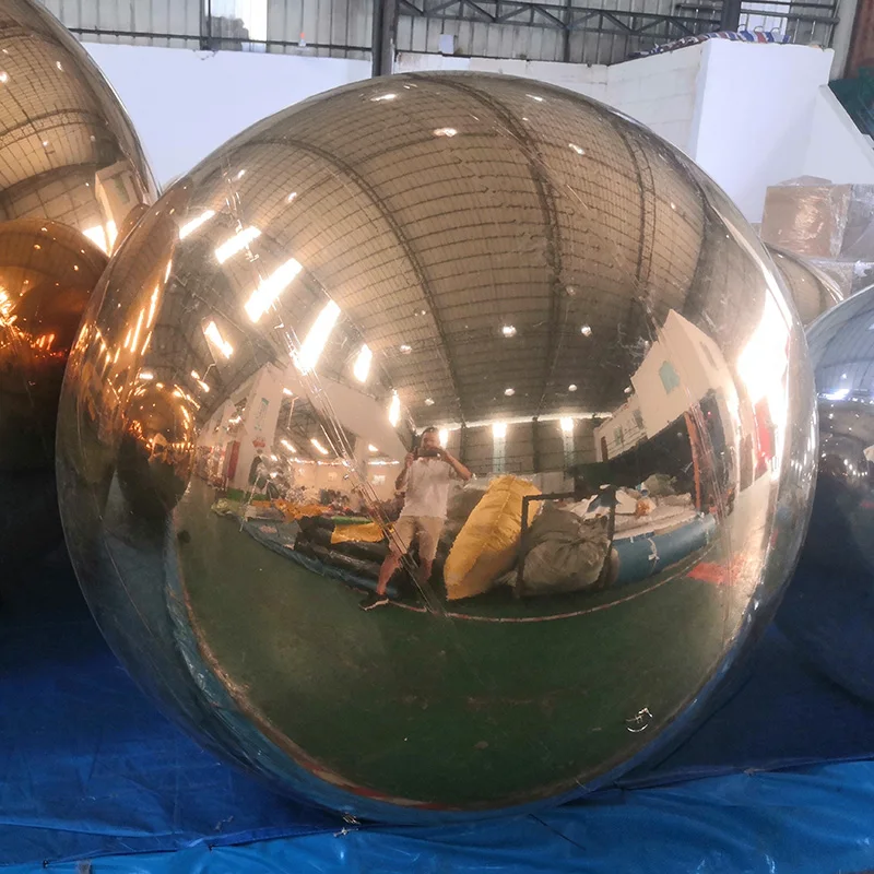 Party Event Decor PVC Mirror Balls Double Layers Hanging Inflatable Mirror Spheres Balloons 2m 3m Giant Hot Pink Easter 1 Color