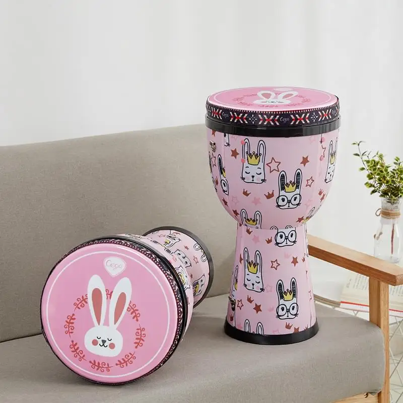 kids toy musical instrument cloth 8inch djembe african drums kid toy supplier
