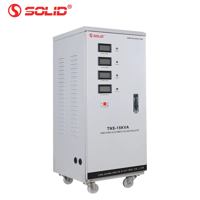 Servo Motor Control 3 Phase 380V 415V 440V Stabilizer 15KVA Three Phase AVR Automatic Voltage Regulator Stabilizer