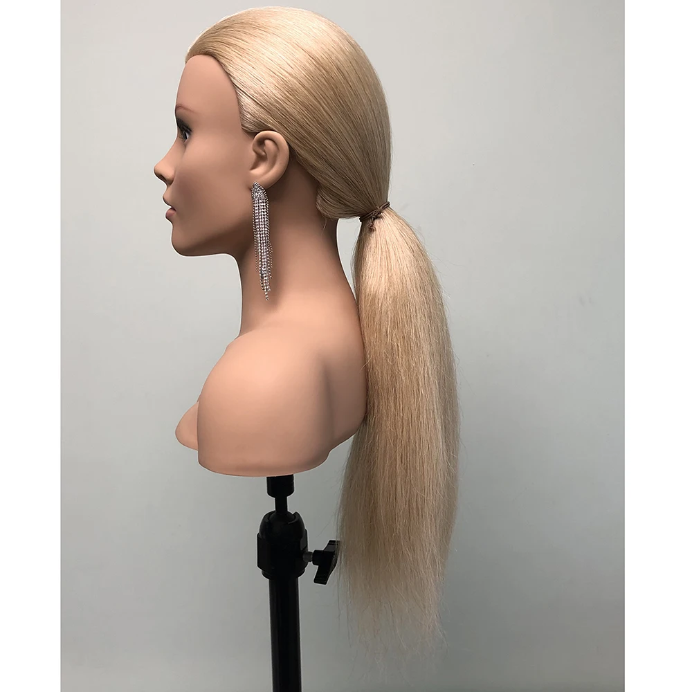 Wholesale price Europe face woman  hair training head   with full  shoulder for academy school
