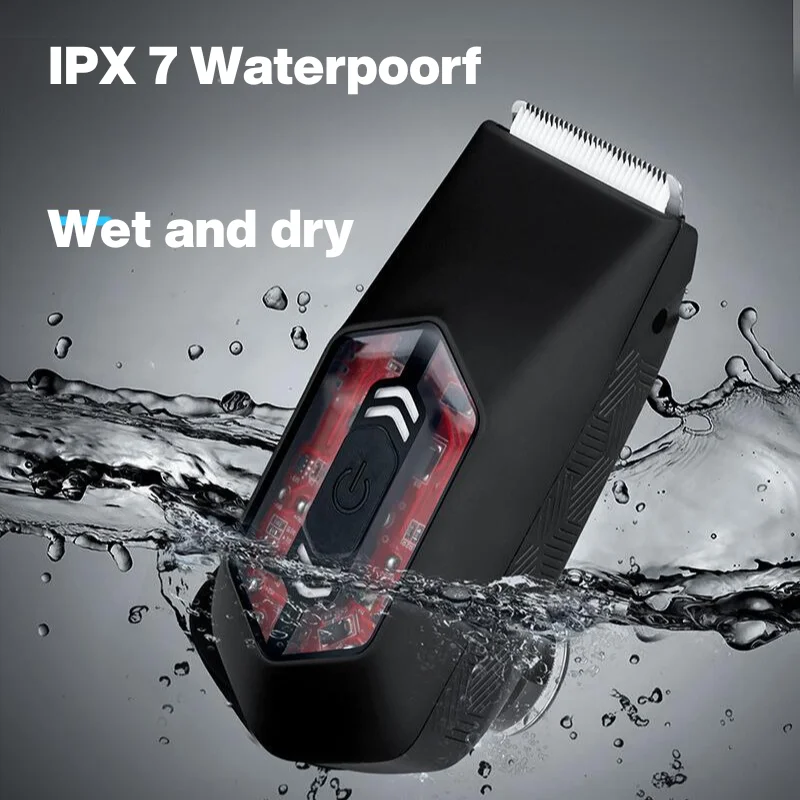 Washable Body Hair Trimmers Clippers R-type Safety 2 in 1 Dual Blade Foil Shaver 1~12mm Limiting Comb  Double Hair Trimmer