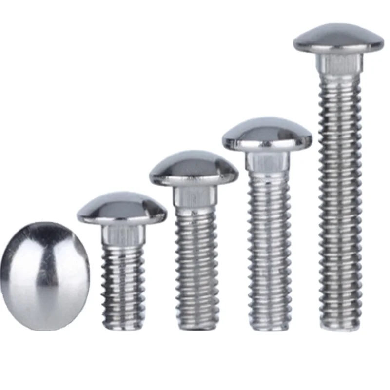 Handan Fastener Manufacturer Direct White Blue Zinc Plated Galvanized DIN603 The Carriage Bolt