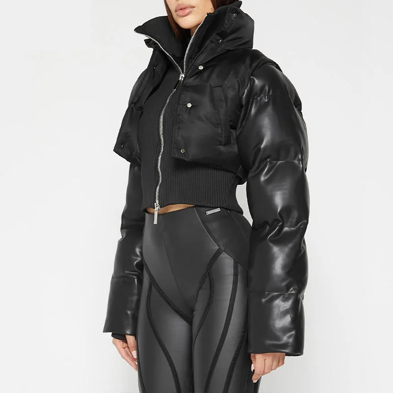 Manufacturer  clothing custom Wholesale Winter puffe Coats Ladies Reflective Design Padded goose women down jacket