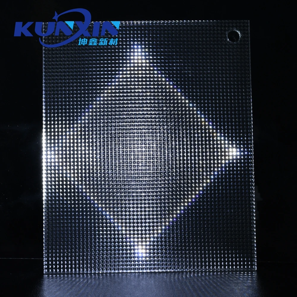 Kunxin Various Thickness and Size Optical Glaring Control UGR<19 PC Prism Diffuser Sheet