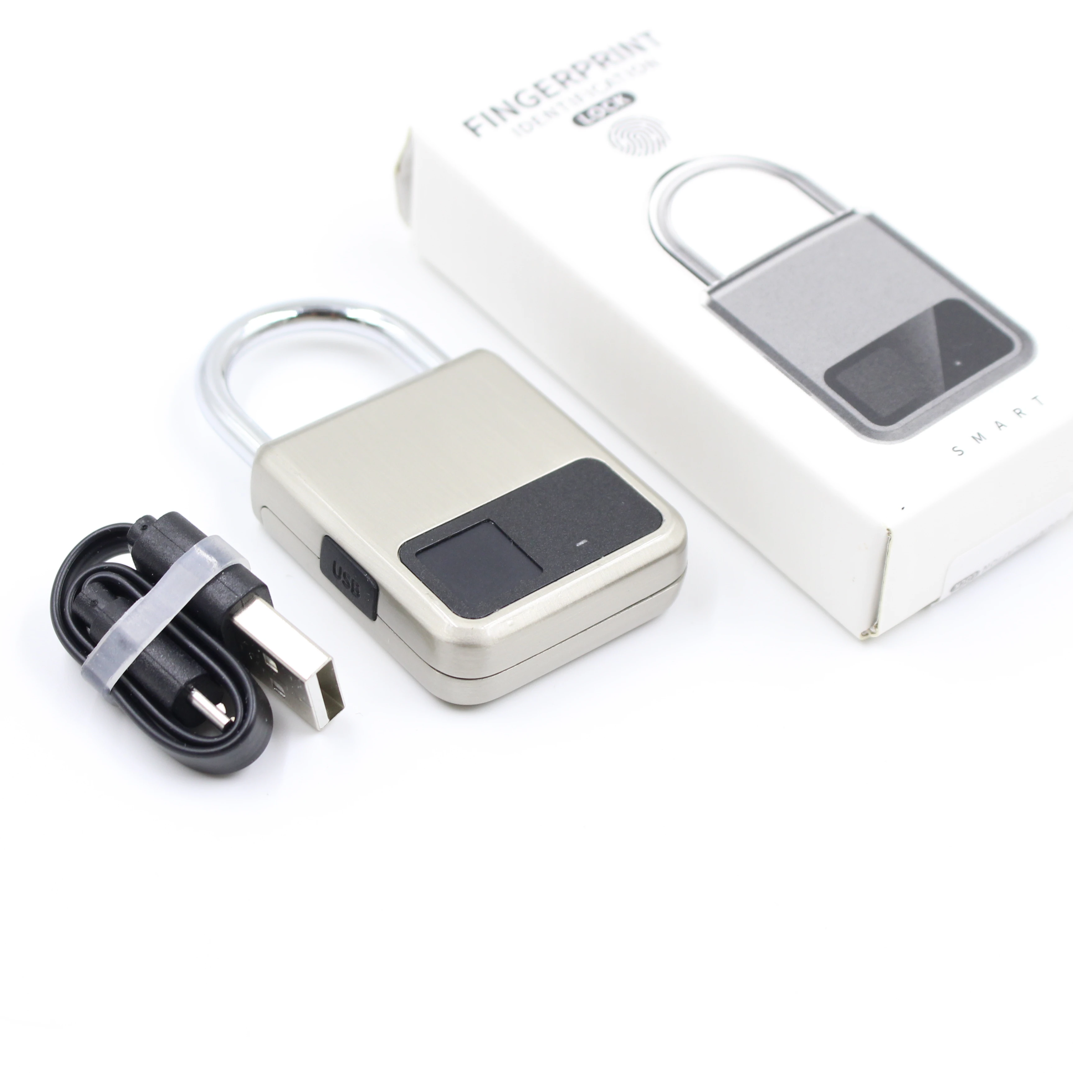 Mini Keyless Heavy Duty Padlock Unlock Fingerprint Lock Cabinet