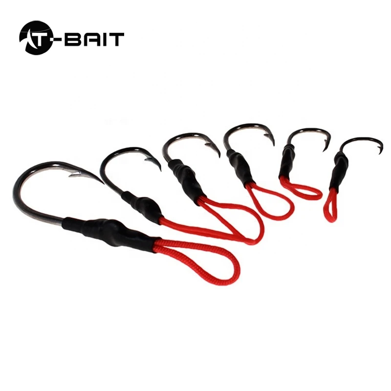 Sea ocean fishing big size hook black iron plate jig hooks mustad high carbon steel jigging hook