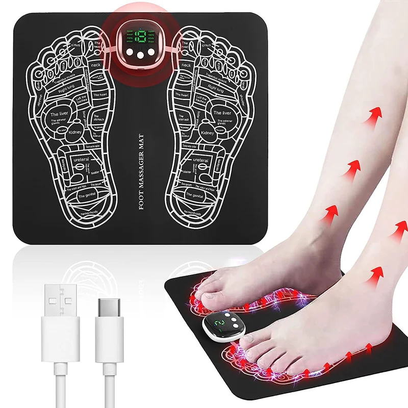 Hot Products Massage Pad Feet Muscle Stimulator Massage Mat Pulse Circulation  Electric Vibrating EMS Foot Massager