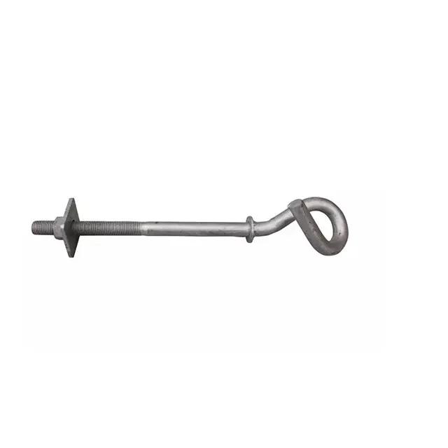 Electrical Power Accessories MV HV Products Hot Dip Galvanized Eye Bolt Pigtail Hook Bolt