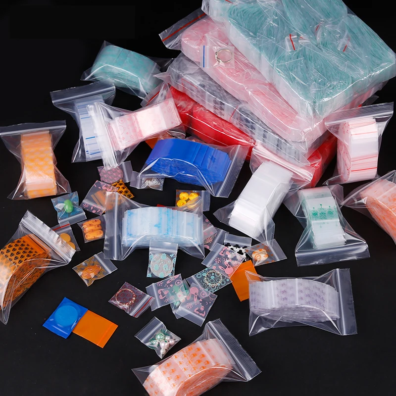 Custom printed heat seal mini zipper PE plastic packaging bags with best-selling for small objects