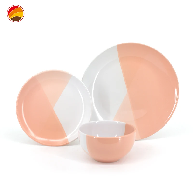 Customized Creative Color Matching Underglaze Color Ceramic Tableware Domestic Bisque Ceramics Unpainted Wholesale Tableware