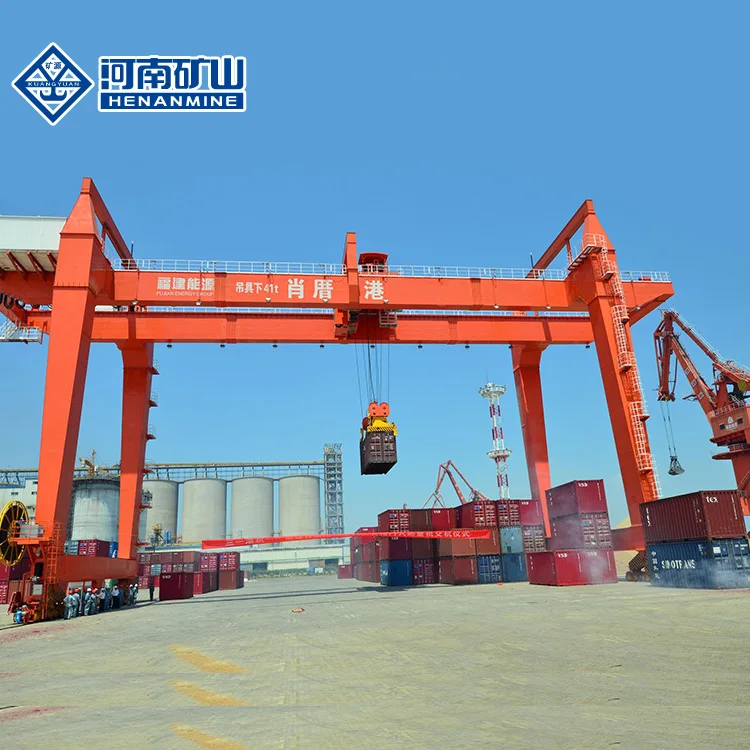 Kuangshan rail mounted container gantry crane for 20 feet 40 feet 45 feet containers