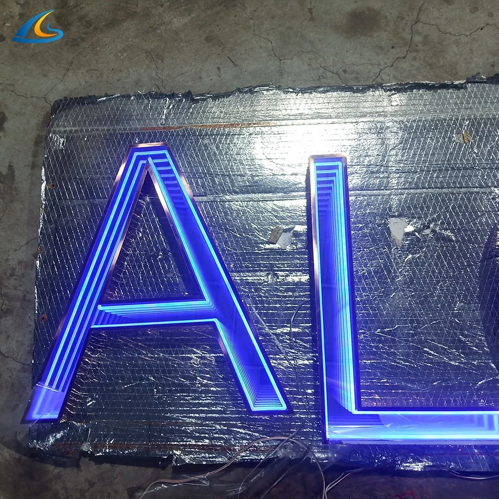 Outdoor Store Front Building Luminous Characters Led Retail Abyss Mirror Infinite Sign 3d Led Channel Letter Sign