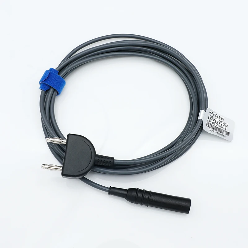 Reusable Silicone  IEC European Bipolar Forceps ESU Cable For Erbo Electrosurgical