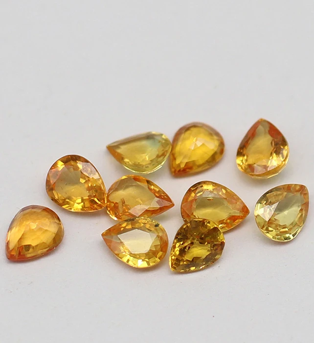 MEDBOO Fine Jewellery Factory Wholesale Custom Pear Cut Real Natural Yellow Sapphire Gems Loose Gemstones For Jewelry Making