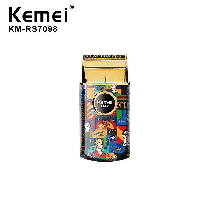 Kemei KM-RS7098 профессиональная Бритва для бороды Триммер Набор Usb зарядка перезаряжаемая Бритва для мужчин