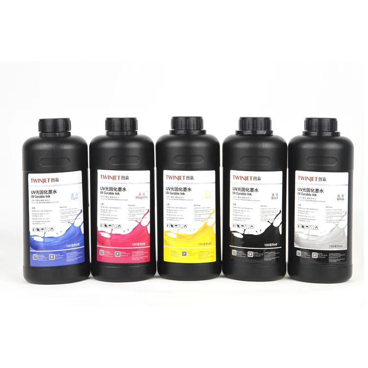 White Bottle Refill Soft Ink Premium Ultraviolet Curable UV DTF Transfer Printer Ink