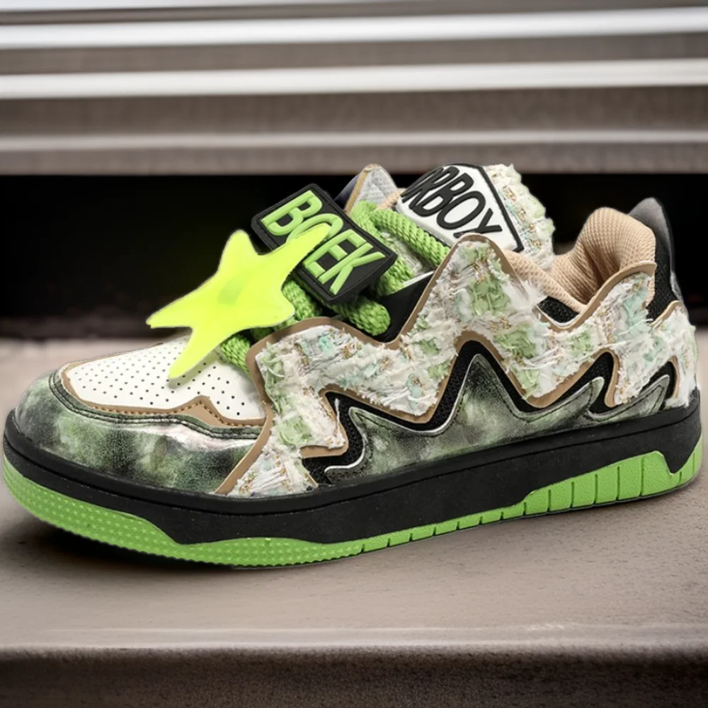 Dropshipping Custom Logo Trendy Unisex Skateboarding Sneakers Fabric Lined Fashion Walking Style Shoes for Men Spring Winter