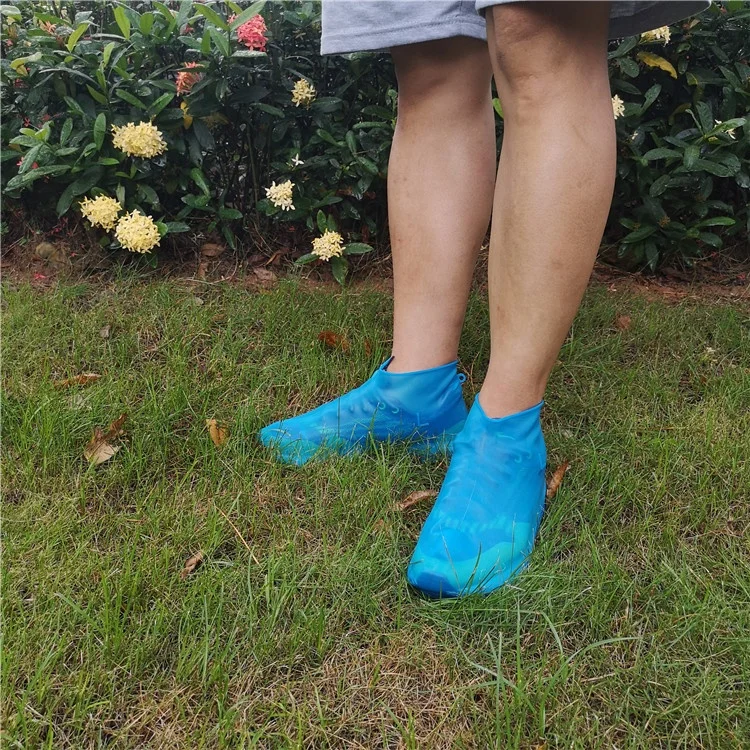 Foldable Hot Sell silicone shoe cover Short Silicone Ankle Bootie Customized pvc rain boots red