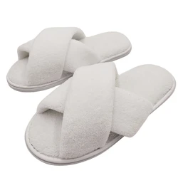 Global sell good quality customized white hotel slippers luxury hotel disposable slippers