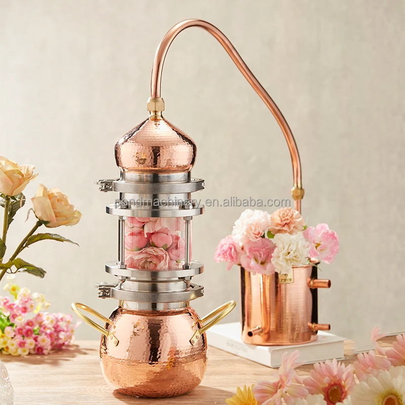 Home use whisky gin vodka moonshine essential oil distiller/Pure Dew Distiller/Purple copper purification equipment