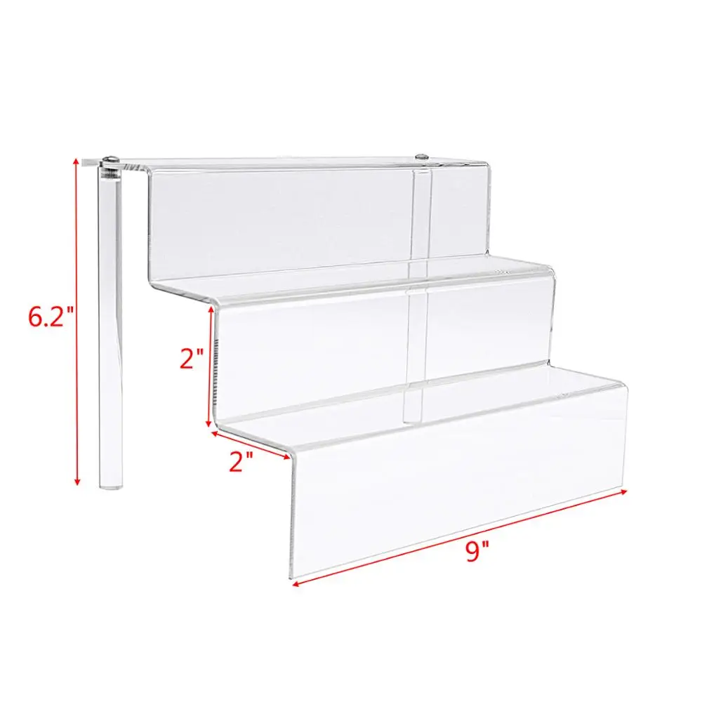 
Clear Acrylic Funko Pop Figure Display Riser 3-Tier Stand Tabletop Shelf Rack 