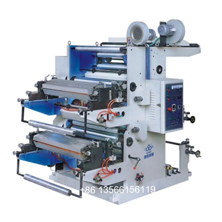 2 Color Plastic /Non Woven Fabric Bag  Making Flexo Printing Machine Price