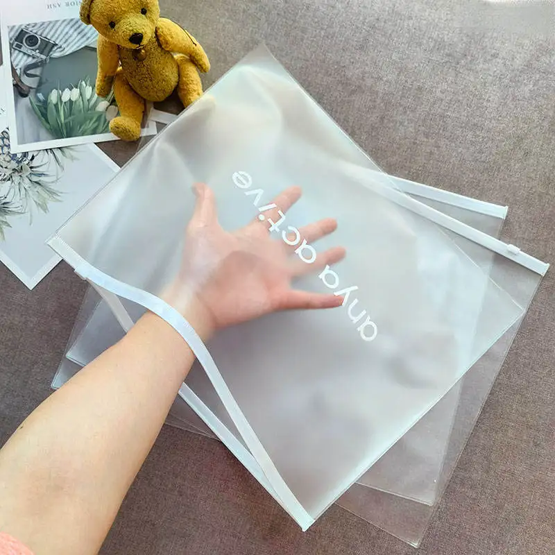 Biodegradable Custom LOGO Translucent Matte Frosted Ziplock Seal Plastic Poly Zip Lock Ziplock Zipper Bag for Clothing