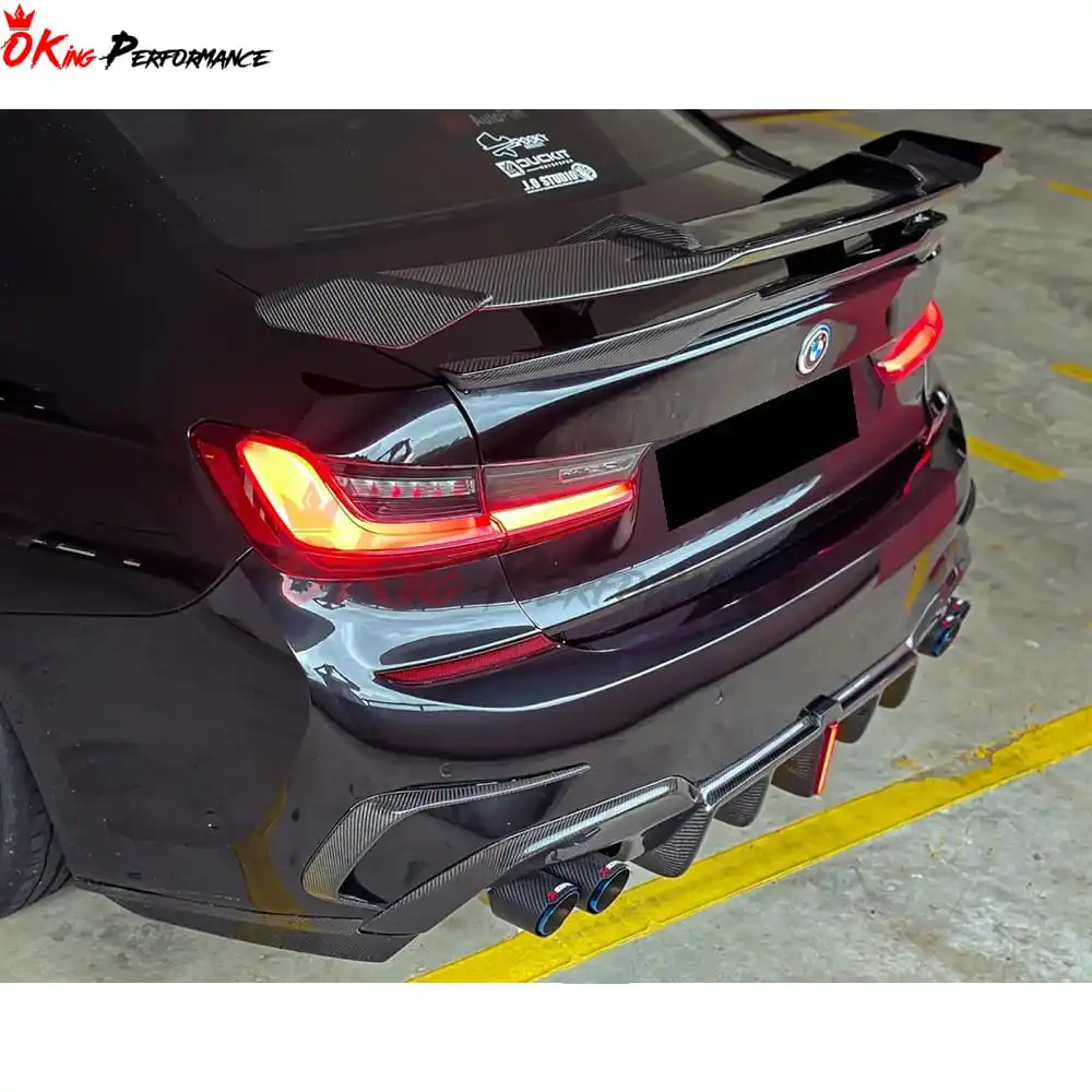 MP GT Style Rear Spoiler For BMW 3 Serises G20 Carbon Fiber GT Wing
