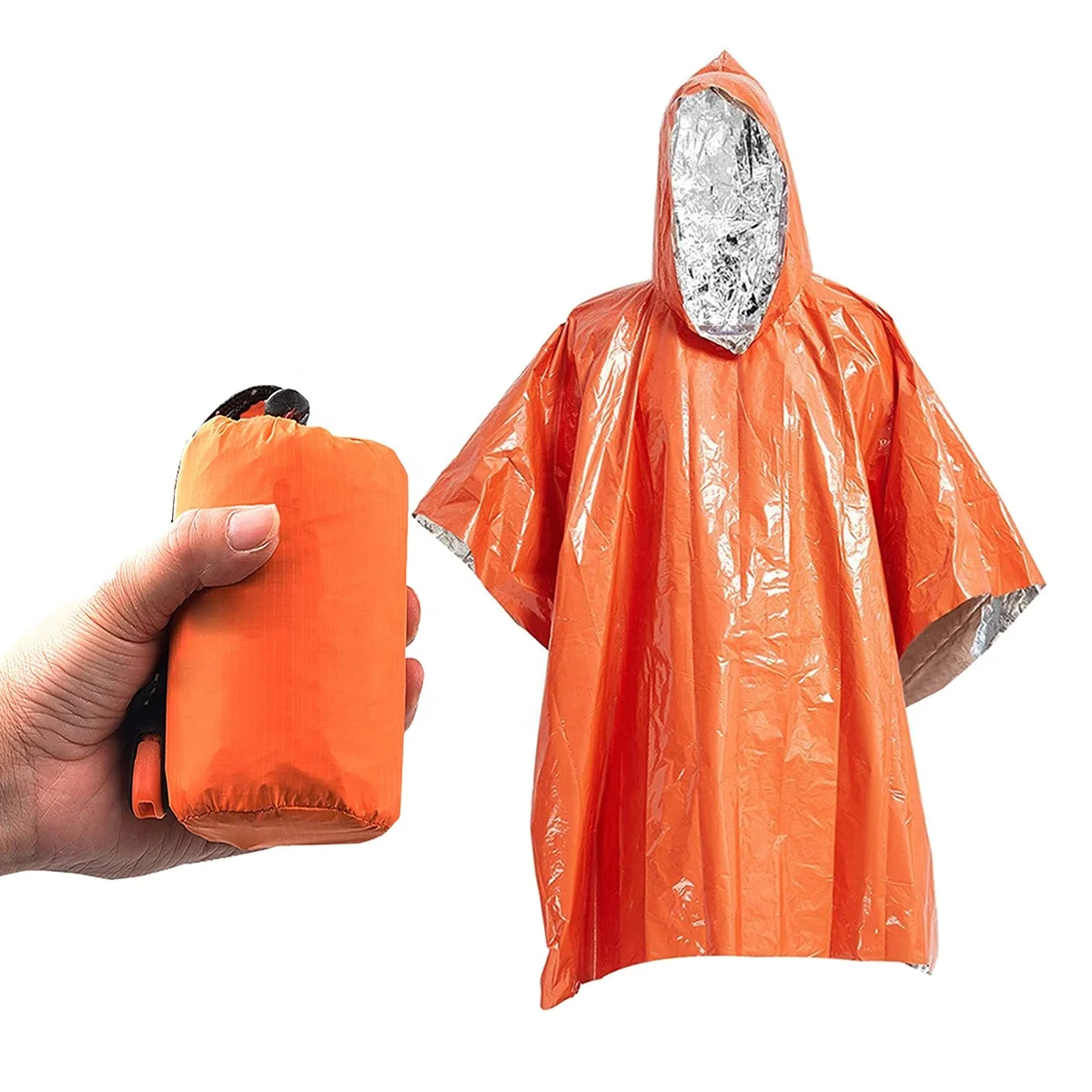 emergency poncho ultralight rainproof raincoat cover cape