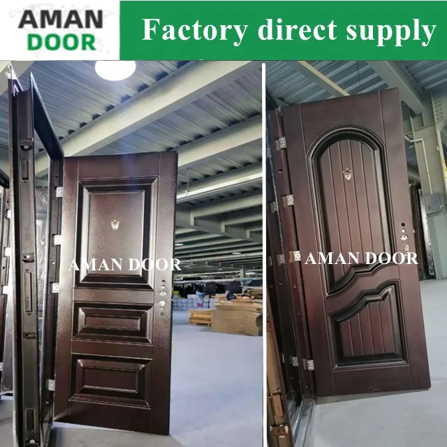 AMAN DOOR Factory Direct Price 30 X 78 Exterior Ghana Steel Security Door Design