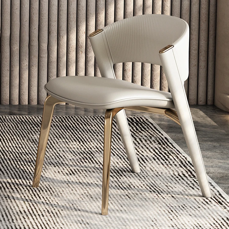 Modern hotel luxury dinning room chair set for furniture Metal stainless steel tufted Fabric restaurant dining chair