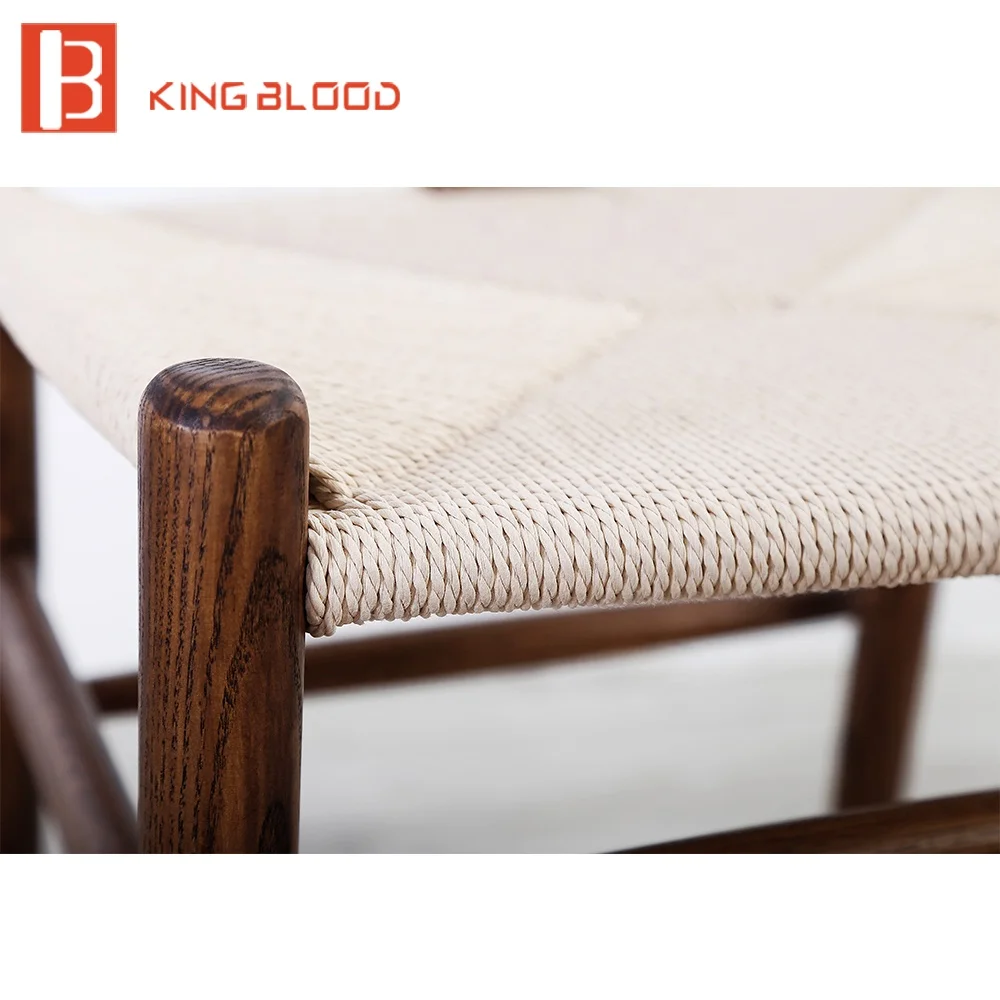 Single solid wood wooden chair for dining room furniture with armrest