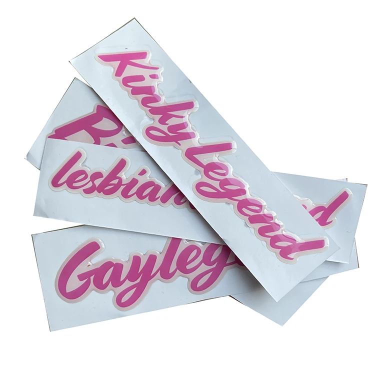 Adhesive Company Logo Printing Resin Crystal Dome 3D Custom Epoxy Sticker