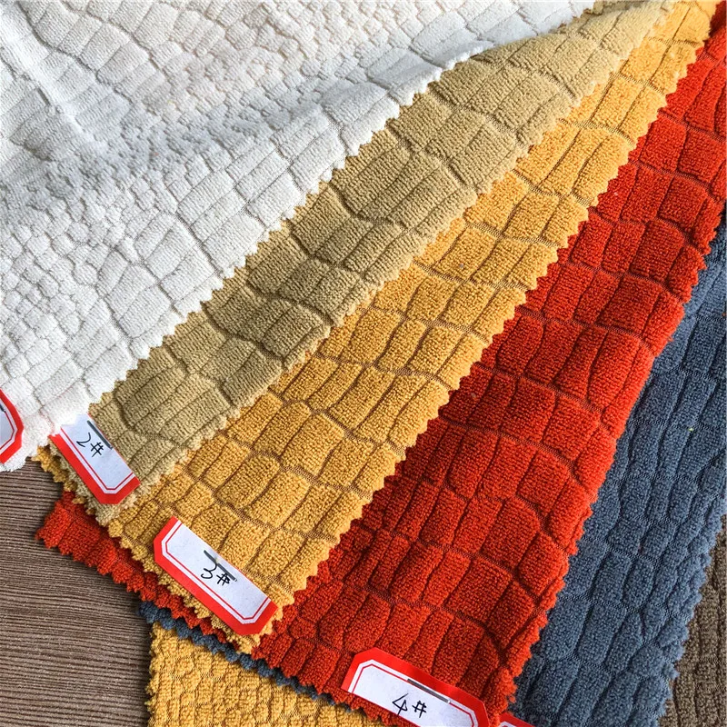 
Wholesale towel stretch jacquard knitting 002 fabric for upholstery bedding, towel, blankets,pillow 