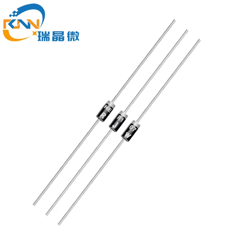 HER107 High Efficiency Rectifier Diode 1A 800V 50-70ns DO-41 DO-204AL Axial 1 Amp 800 Volt Electronic Diodes