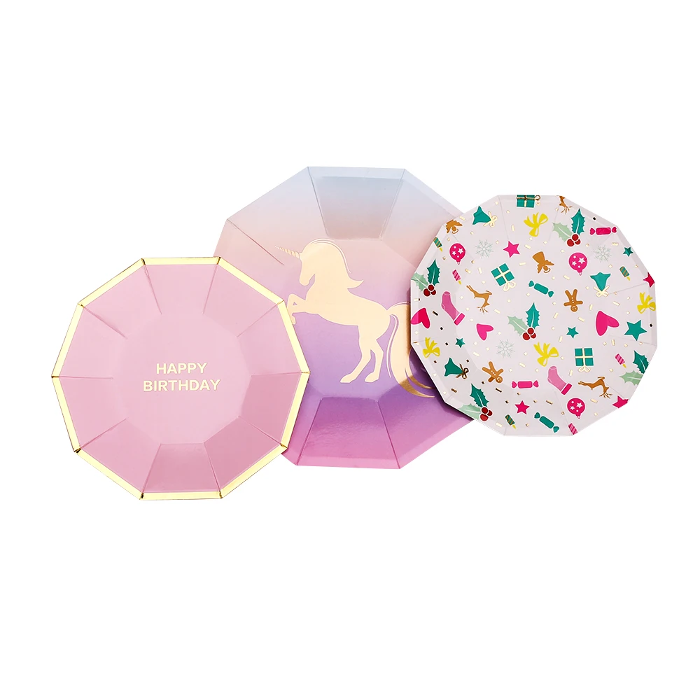 
Disposable custom christmas themed paper plate manufacturers 