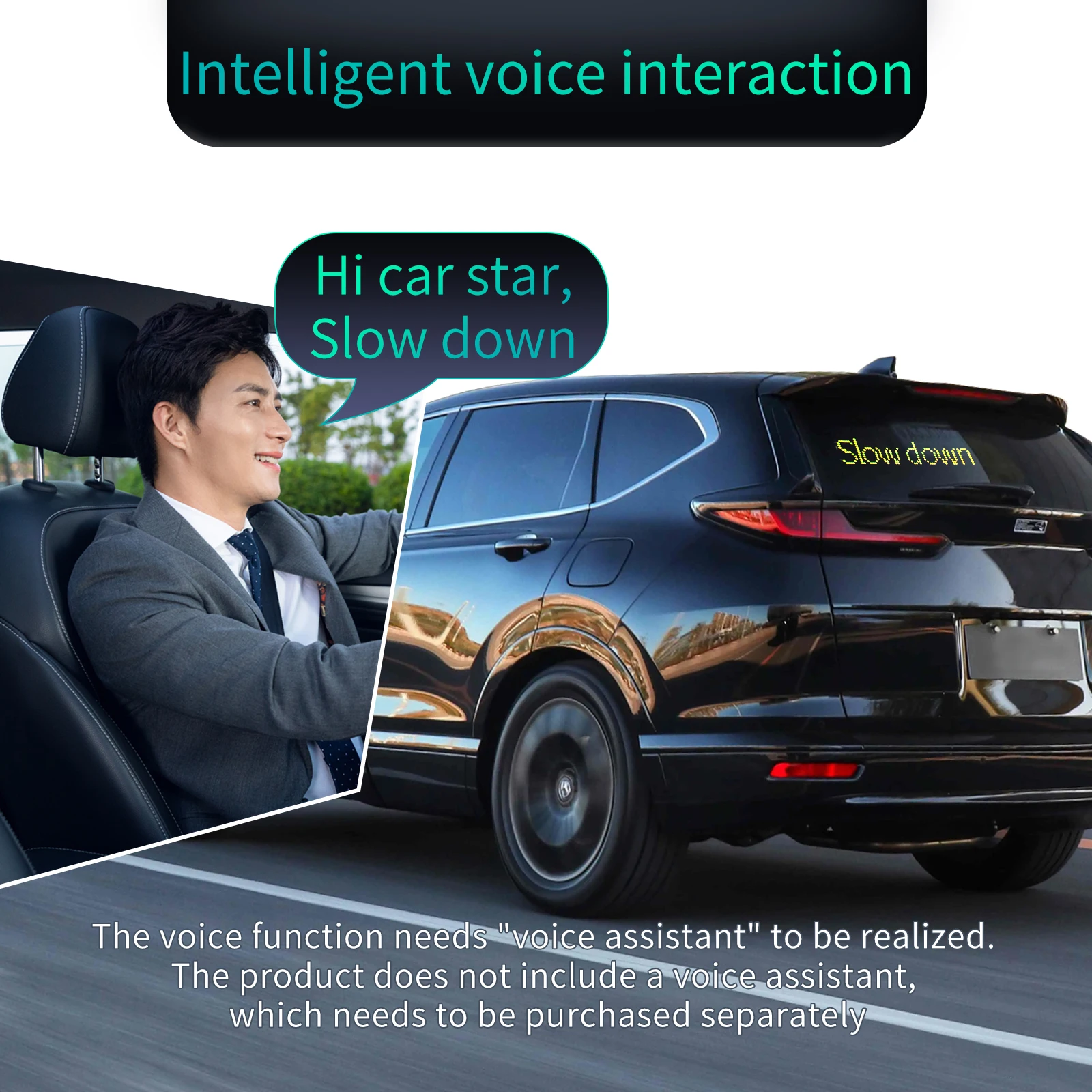Bendable Wireless Customized LED Scrolling Sign for Car,  Bluetooth APP Control Custom Text Pattern Animation LED Sign Display