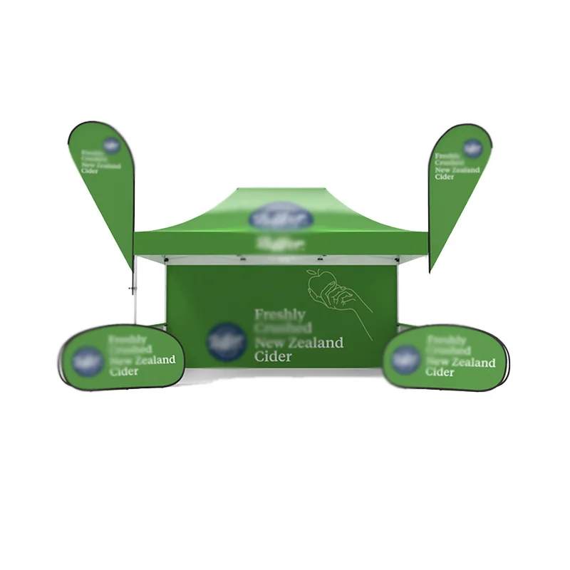 Industrial commercial gazebo display  tent Multi Choice wall style trade show tent with flag and table cover for Europe market