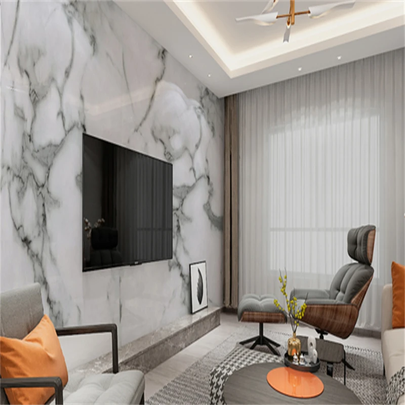 UV Marble Wall Panel PVC Marble Sheet Waterproof Wall Panels Flexible For Interior Wall Decoration