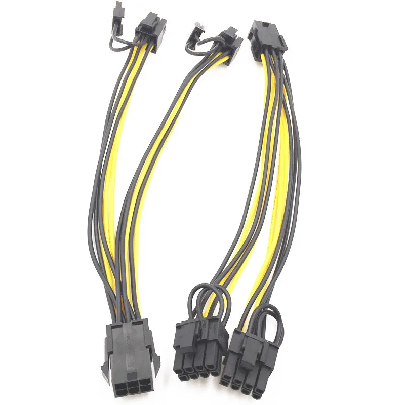 CPU 6 Pin To 8 pin Graphics Video Card PCI Express Power Splitter Cable 6Pin Female Double 8Pin Male