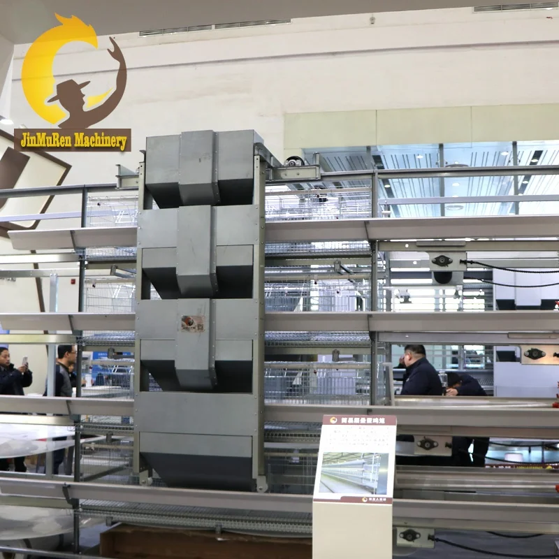 Jinmuren Factory Making H Type Chicken Farming Equipment with Automatic Feeders Drinkers for Laying Hens